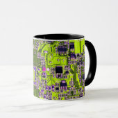 プリント回路アセンブリPCBイエロー回路基板 マグカップ (正面右)