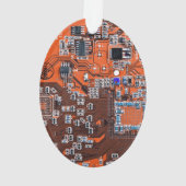 プリント回路アセンブリPCBオレンジ回路基板 オーナメント (裏面)
