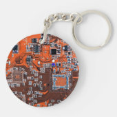 プリント回路アセンブリPCBオレンジ回路基板 キーホルダー (裏面)