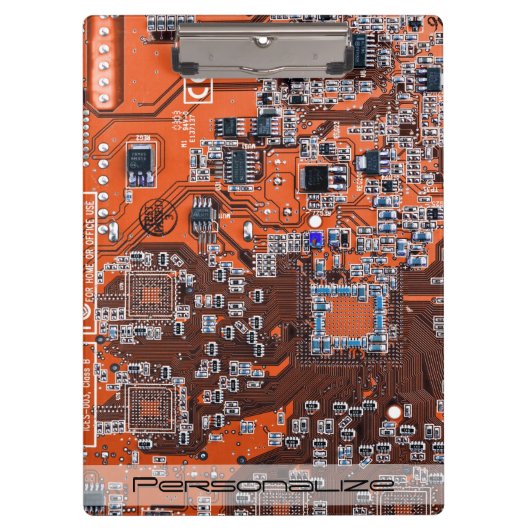 プリント回路アセンブリPCBオレンジ回路基板 クリップボード (正面)