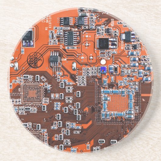 プリント回路アセンブリPCBオレンジ回路基板 コースター (正面)