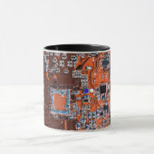 プリント回路アセンブリPCBオレンジ回路基板 マグカップ (中央)