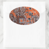 プリント回路アセンブリPCBオレンジ回路基板 楕円形シール (バッグ)