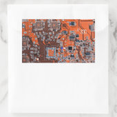 プリント回路アセンブリPCBオレンジ回路基板 長方形シール (バッグ)