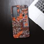 プリント回路アセンブリPCBオレンジ回路基板 SAMSUNG GALAXY S22ケース<br><div class="desc">PCB回路基板のギフトギークまたはおたくのためのギフト。私たち全員のコンピュータおたくまたはギークのための1つ。このプリント回路アセンブリPCB電子回路基板でおたくをギークする。これは、プリント回路アセンブリPCBまたは電子回路基板のクローズアップ写真である。</div>