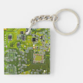 プリント回路アセンブリPCBグリーン回路基板2 キーホルダー (裏面)
