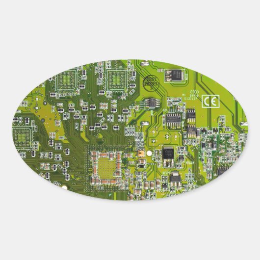 プリント回路アセンブリPCBグリーン回路基板2 楕円形シール (正面)