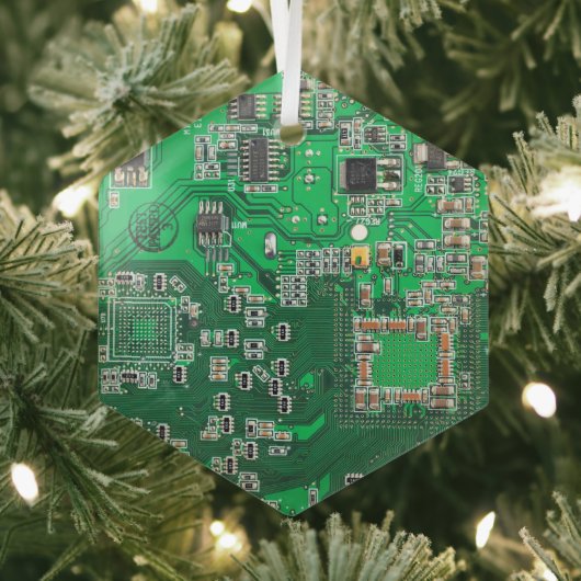 プリント回路アセンブリPCBグリーン回路基板 ガラスオーナメント (インサイチュ)