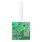 プリント回路アセンブリPCBグリーン回路基板 キューブオーナメント (正面)