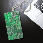 プリント回路アセンブリPCBグリーン回路基板 キーホルダー