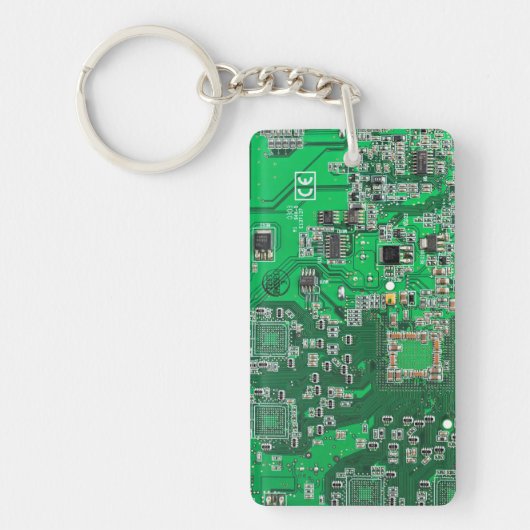 プリント回路アセンブリPCBグリーン回路基板 キーホルダー (正面)
