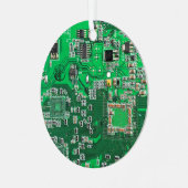 プリント回路アセンブリPCBグリーン回路基板 メタルオーナメント (正面左)