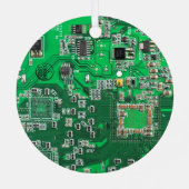 プリント回路アセンブリPCBグリーン回路基板 メタルオーナメント (裏面)
