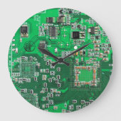 プリント回路アセンブリPCBグリーン回路基板 ラージ壁時計 (正面)