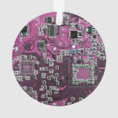 プリント回路アセンブリPCBパープル回路基板 オーナメント (裏面)