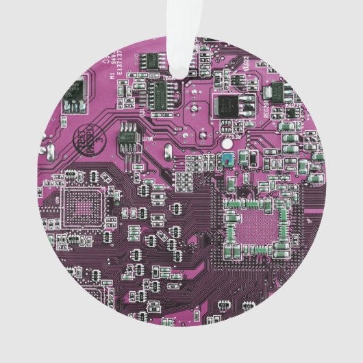 プリント回路アセンブリPCBパープル回路基板 オーナメント (正面)