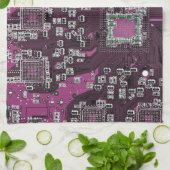 プリント回路アセンブリPCBパープル回路基板 キッチンタオル (折り畳み)