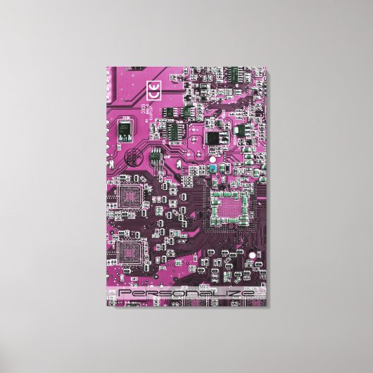 プリント回路アセンブリPCBパープル回路基板 キャンバスプリント (正面)