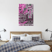 プリント回路アセンブリPCBパープル回路基板 キャンバスプリント (インサイチュ (寝室))