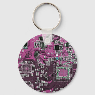プリント回路アセンブリPCBパープル回路基板 キーホルダー