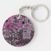 プリント回路アセンブリPCBパープル回路基板 キーホルダー (裏面)