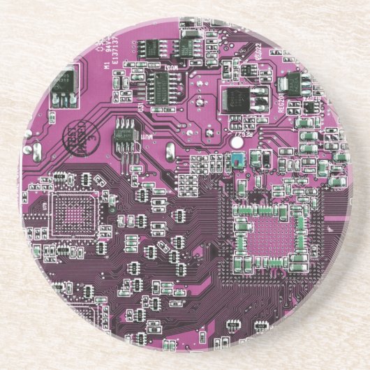 プリント回路アセンブリPCBパープル回路基板 コースター (正面)