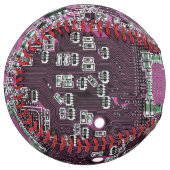 プリント回路アセンブリPCBパープル回路基板 ソフトボール (正面左)