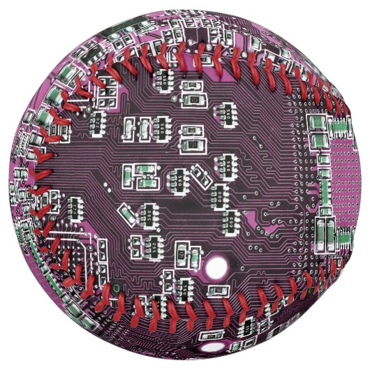 プリント回路アセンブリPCBパープル回路基板 ソフトボール (正面左)