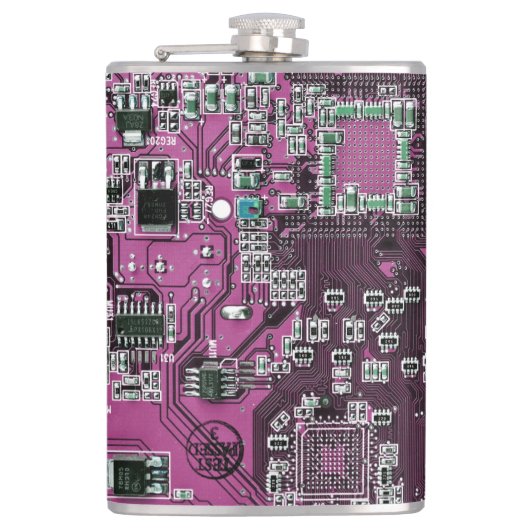 プリント回路アセンブリPCBパープル回路基板 フラスク (正面)