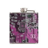 プリント回路アセンブリPCBパープル回路基板 フラスク (裏面)