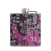 プリント回路アセンブリPCBパープル回路基板 フラスク (裏面)