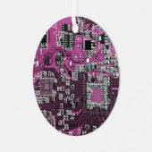 プリント回路アセンブリPCBパープル回路基板 メタルオーナメント (正面左)