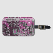 プリント回路アセンブリPCBパープル回路基板 ラゲッジタグ (正面横)