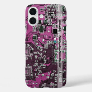 プリント回路アセンブリPCBパープル回路基板 iPhone 16 PLUSケース