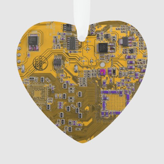 プリント回路アセンブリPCB回路基板オレンジ オーナメント (正面)