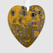 プリント回路アセンブリPCB回路基板オレンジ オーナメント (正面)