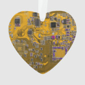 プリント回路アセンブリPCB回路基板オレンジ オーナメント (裏面)