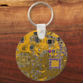 プリント回路アセンブリPCB回路基板オレンジ キーホルダー (正面)