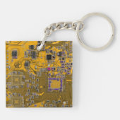 プリント回路アセンブリPCB回路基板オレンジ キーホルダー (裏面)