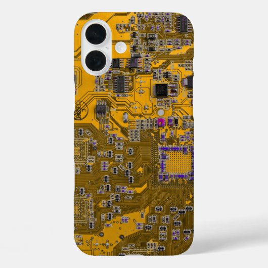 プリント回路アセンブリPCB回路基板オレンジ Case-Mate iPhoneケース (裏面)