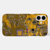 プリント回路アセンブリPCB回路基板オレンジ Case-Mate iPhoneケース (裏面 (横))