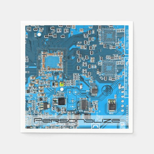 プリント回路アセンブリPCB青色回路基板 スタンダードカクテルナプキン (正面)