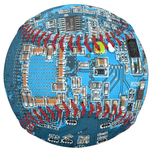 プリント回路アセンブリPCB青色回路基板 ソフトボール (正面)