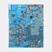 プリント回路アセンブリPCB青色回路基板 フリースブランケット (正面)