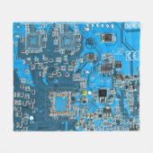 プリント回路アセンブリPCB青色回路基板 フリースブランケット (正面(横))