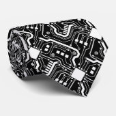 プリント回路基板-白（黒） ネクタイ (ロール)