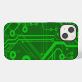 プリント基板のグリーンパターン iPhoneケース (裏面横)