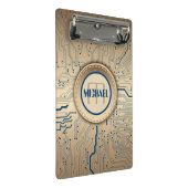 プリント基板の電子工学の銅のモノグラム ミニクリップボード (アングル)