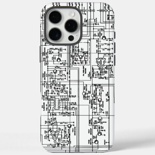 プリント基板図電子回路図 Case-Mate iPhoneケース (裏面)