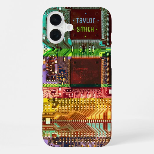 プリント基板 電子 コンピューター技術 回路 iPhoneケース (裏面)